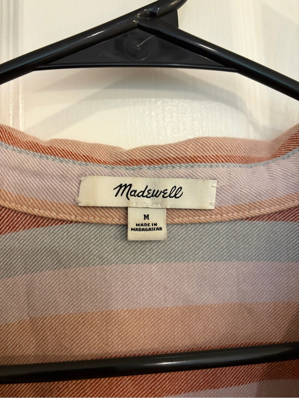 Madewell Central Shirt Rainbow Stripe Oversized Button Down Medium - Picture 4 of 7